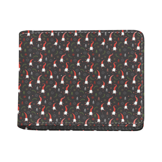 Christmas Gnomes Pattern Print Bifold Wallet