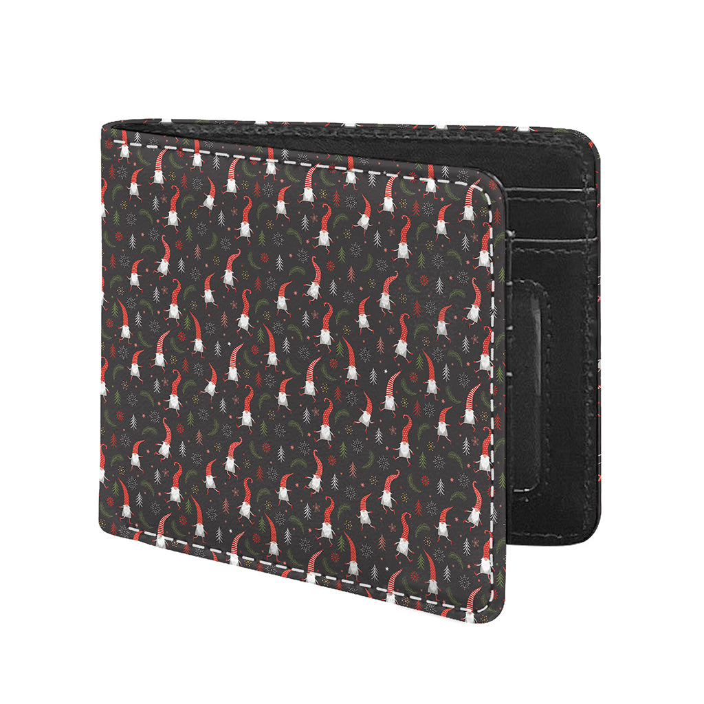 Christmas Gnomes Pattern Print Bifold Wallet