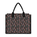 Christmas Gnomes Pattern Print Canvas Tote Bag