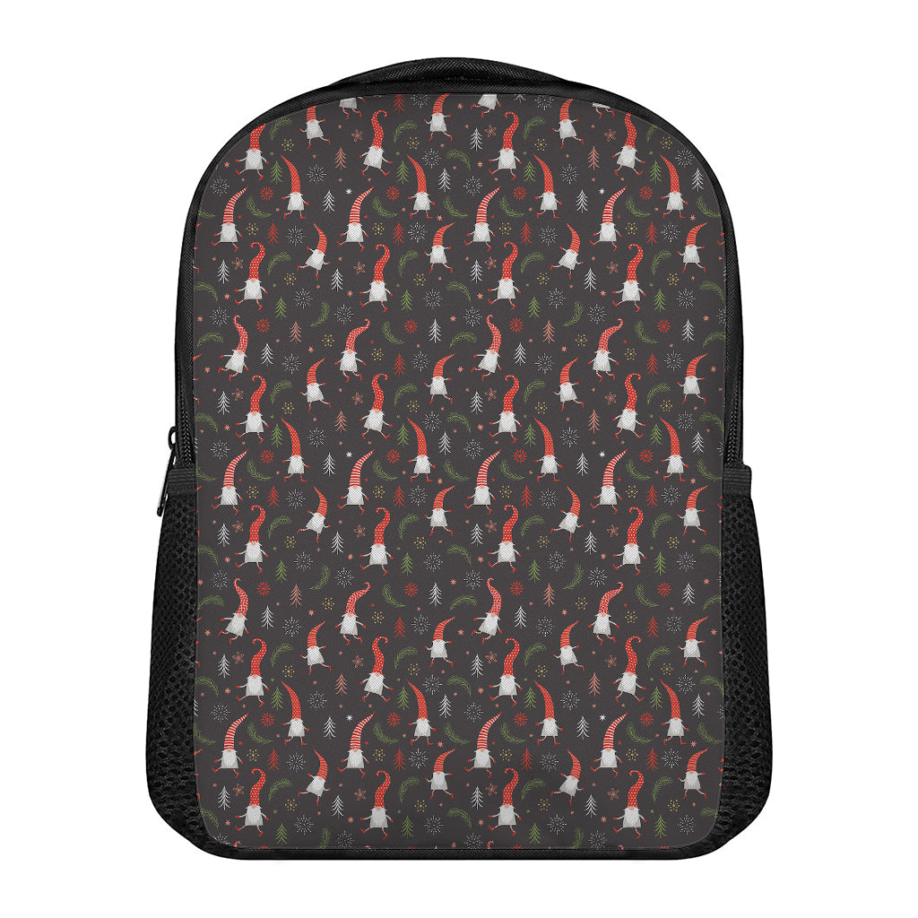 Christmas Gnomes Pattern Print Casual Backpack