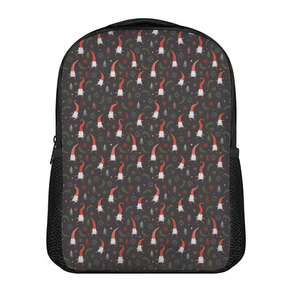 Christmas Gnomes Pattern Print Casual Backpack