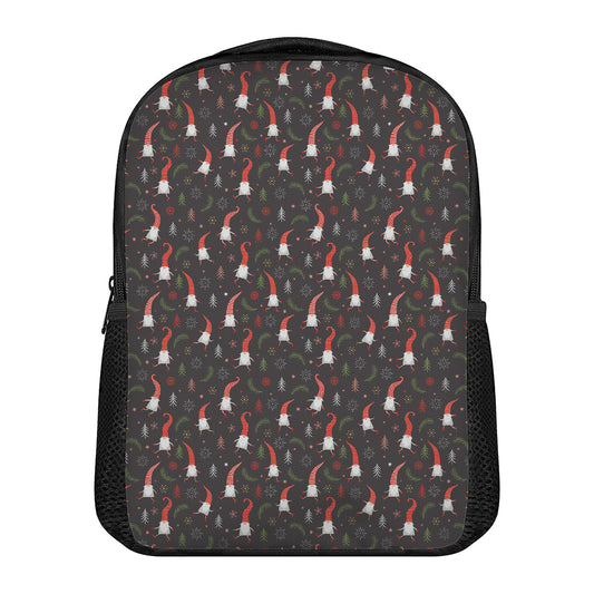 Christmas Gnomes Pattern Print Casual Backpack