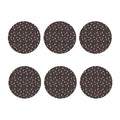 Christmas Gnomes Pattern Print Coaster Set