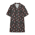 Christmas Gnomes Pattern Print Cotton Hawaiian Shirt