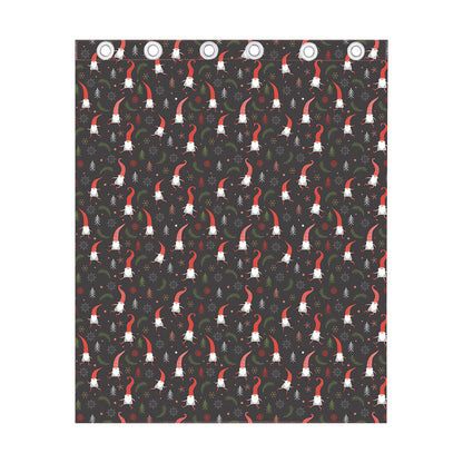 Christmas Gnomes Pattern Print Curtain