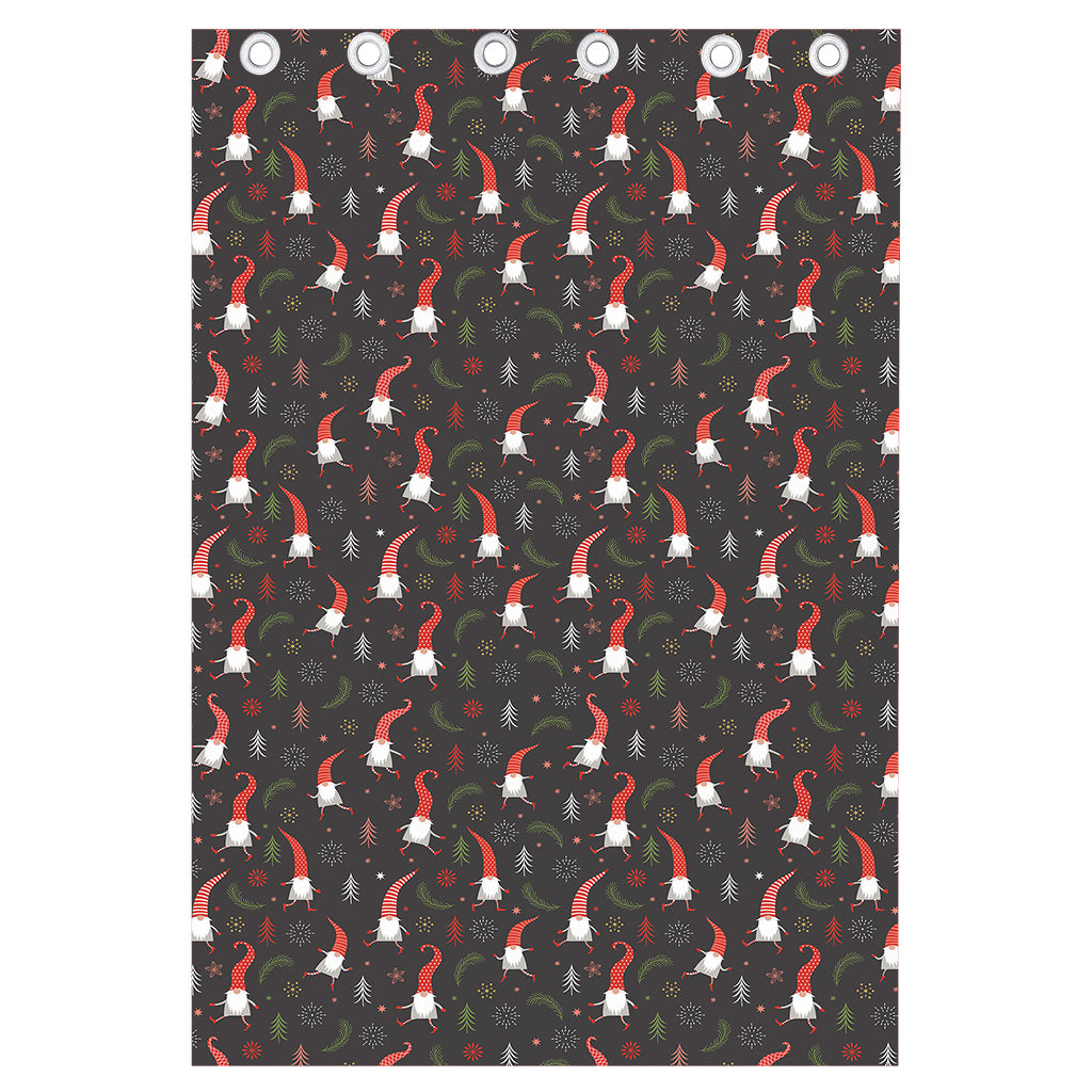 Christmas Gnomes Pattern Print Curtain