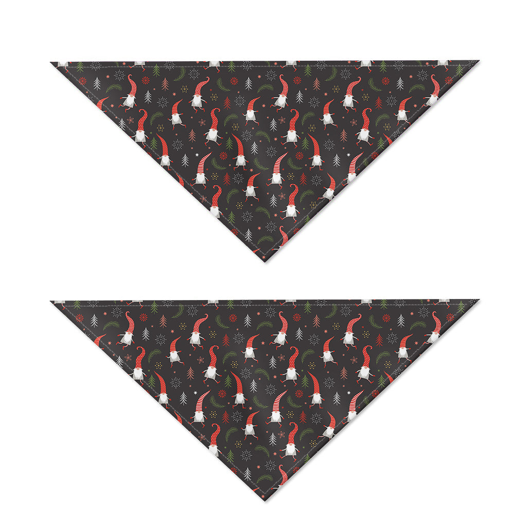 Christmas Gnomes Pattern Print Dog Bandana