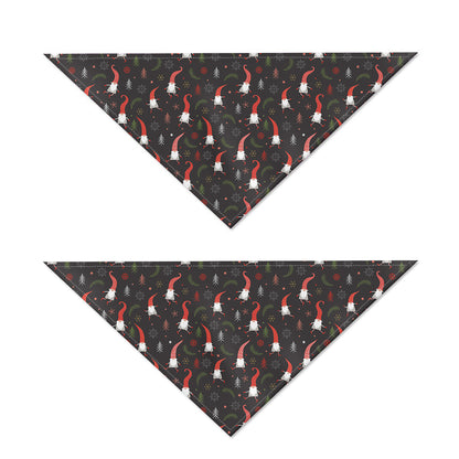 Christmas Gnomes Pattern Print Dog Bandana