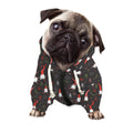 Christmas Gnomes Pattern Print Dog Zip Up Hoodie