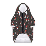 Christmas Gnomes Pattern Print Dog Zip Up Hoodie