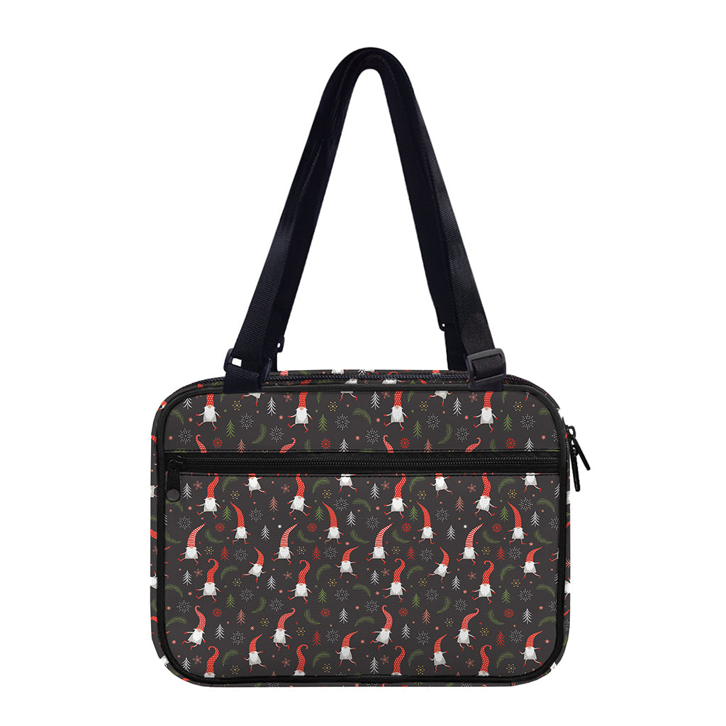 Christmas Gnomes Pattern Print Double Strap Bible Bag