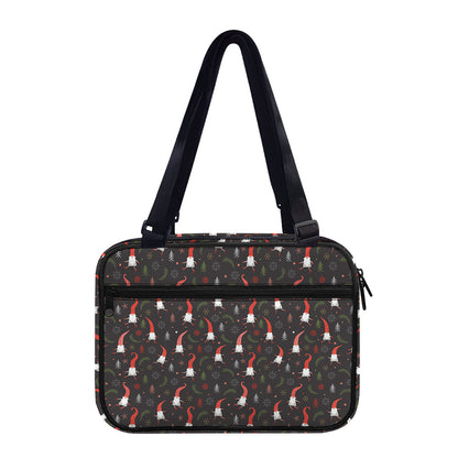 Christmas Gnomes Pattern Print Double Strap Bible Bag
