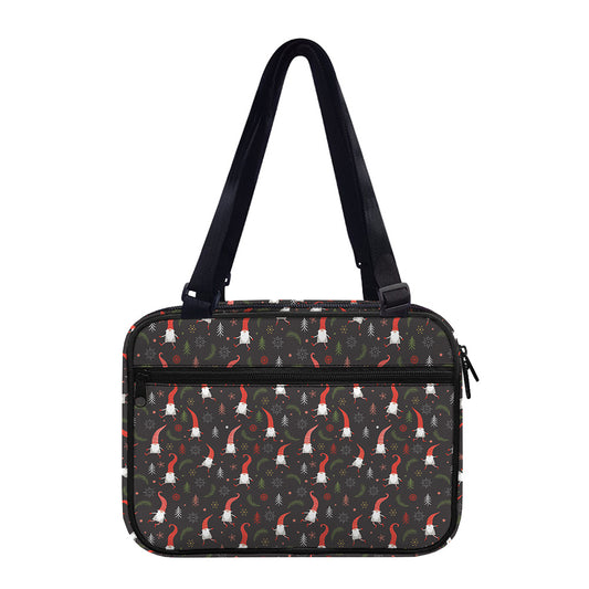 Christmas Gnomes Pattern Print Double Strap Bible Bag