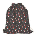 Christmas Gnomes Pattern Print Drawstring Bag
