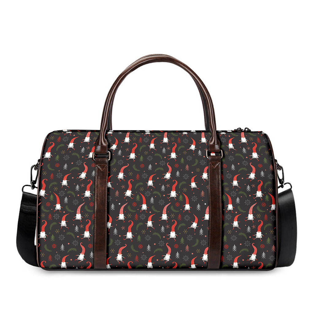 Christmas Gnomes Pattern Print Duffle Bag