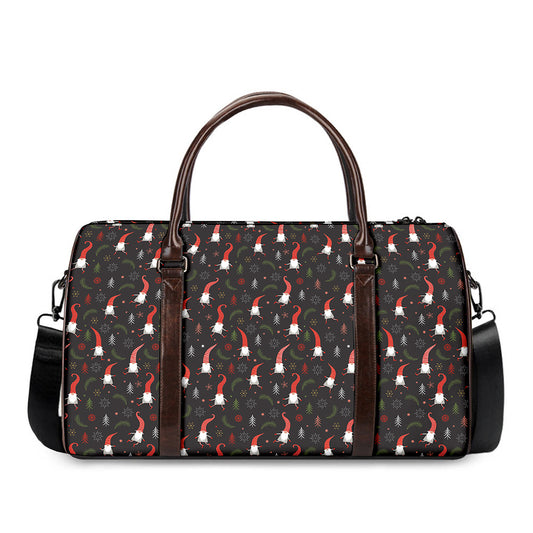 Christmas Gnomes Pattern Print Duffle Bag