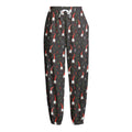Christmas Gnomes Pattern Print Fleece Lined Knit Pants