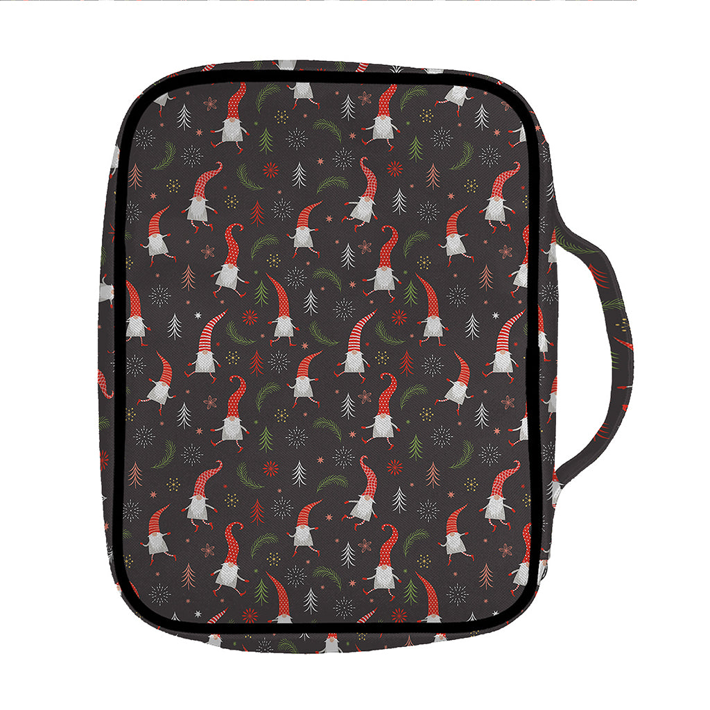 Christmas Gnomes Pattern Print Front Pocket Bible Bag