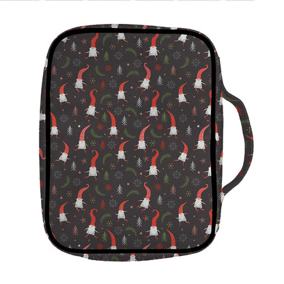 Christmas Gnomes Pattern Print Front Pocket Bible Bag