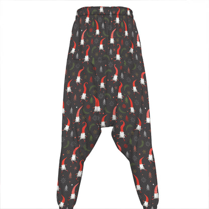Christmas Gnomes Pattern Print Hammer Pants