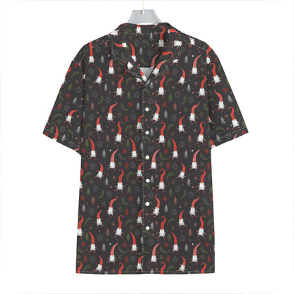 Christmas Gnomes Pattern Print Hawaiian Shirt