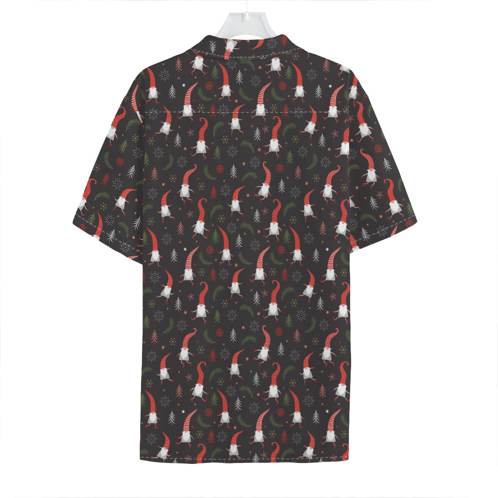 Christmas Gnomes Pattern Print Hawaiian Shirt