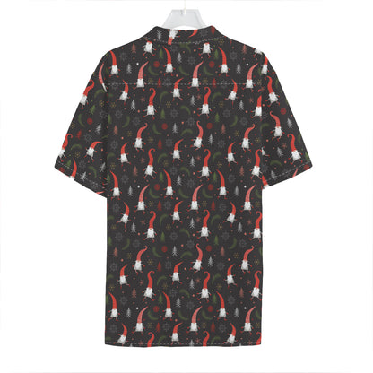 Christmas Gnomes Pattern Print Hawaiian Shirt