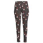 Christmas Gnomes Pattern Print High-Waisted Pocket Leggings