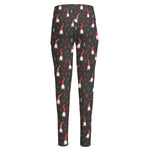 Christmas Gnomes Pattern Print High-Waisted Pocket Leggings