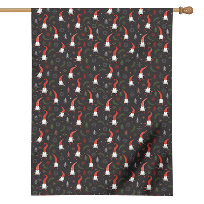Christmas Gnomes Pattern Print House Flag