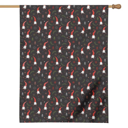 Christmas Gnomes Pattern Print House Flag