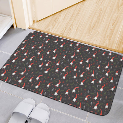 Christmas Gnomes Pattern Print Indoor Door Mat