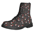 Christmas Gnomes Pattern Print Lace-Up Boots