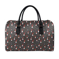 Christmas Gnomes Pattern Print Leather Duffel Bag