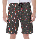 Christmas Gnomes Pattern Print Men's Beach Shorts