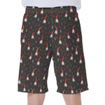 Christmas Gnomes Pattern Print Men's Beach Shorts