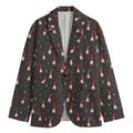 Christmas Gnomes Pattern Print Men's Blazer