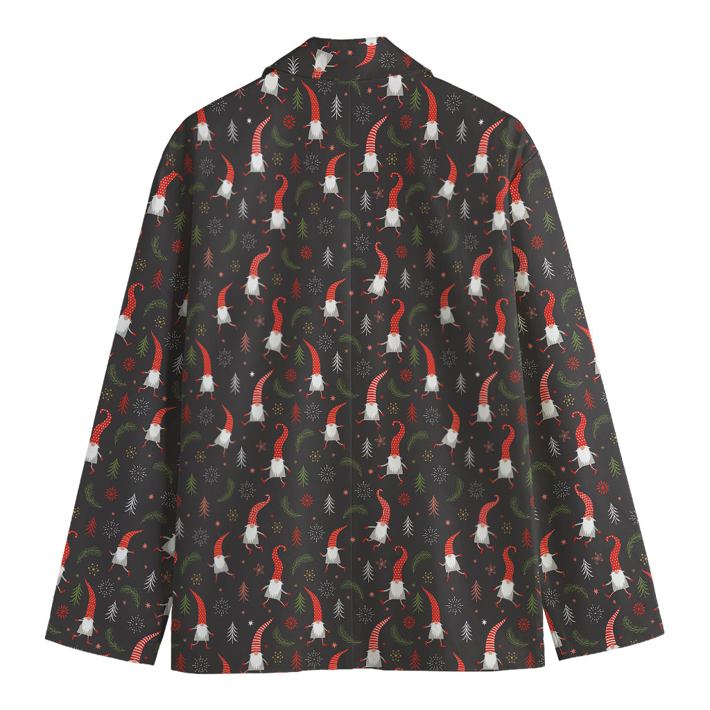 Christmas Gnomes Pattern Print Men's Blazer