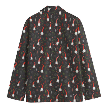 Christmas Gnomes Pattern Print Men's Blazer