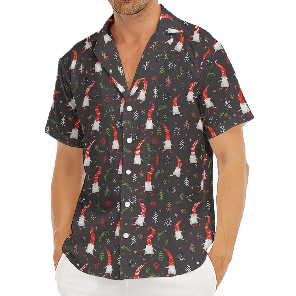 Christmas Gnomes Pattern Print Men's Deep V-Neck Shirt