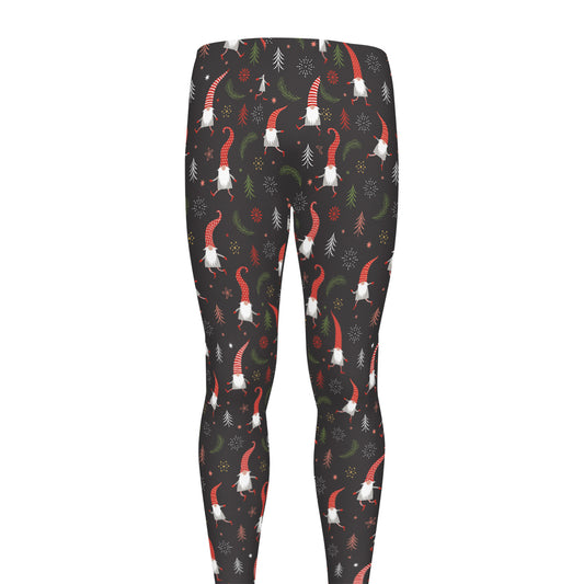 Christmas Gnomes Pattern Print Men's leggings