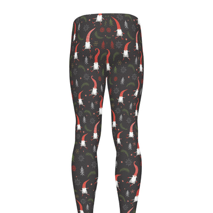 Christmas Gnomes Pattern Print Men's leggings