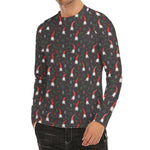 Christmas Gnomes Pattern Print Men's Long Sleeve Rash Guard