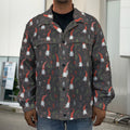 Christmas Gnomes Pattern Print Men's Shirt Jacket