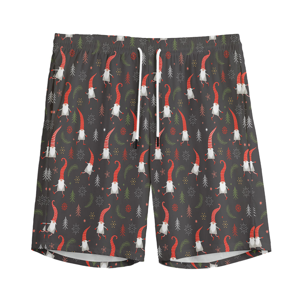 Christmas Gnomes Pattern Print Men's Sports Shorts