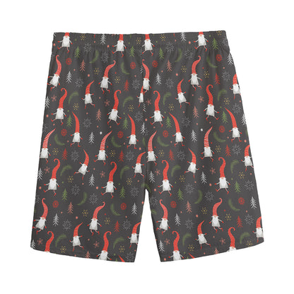 Christmas Gnomes Pattern Print Men's Sports Shorts