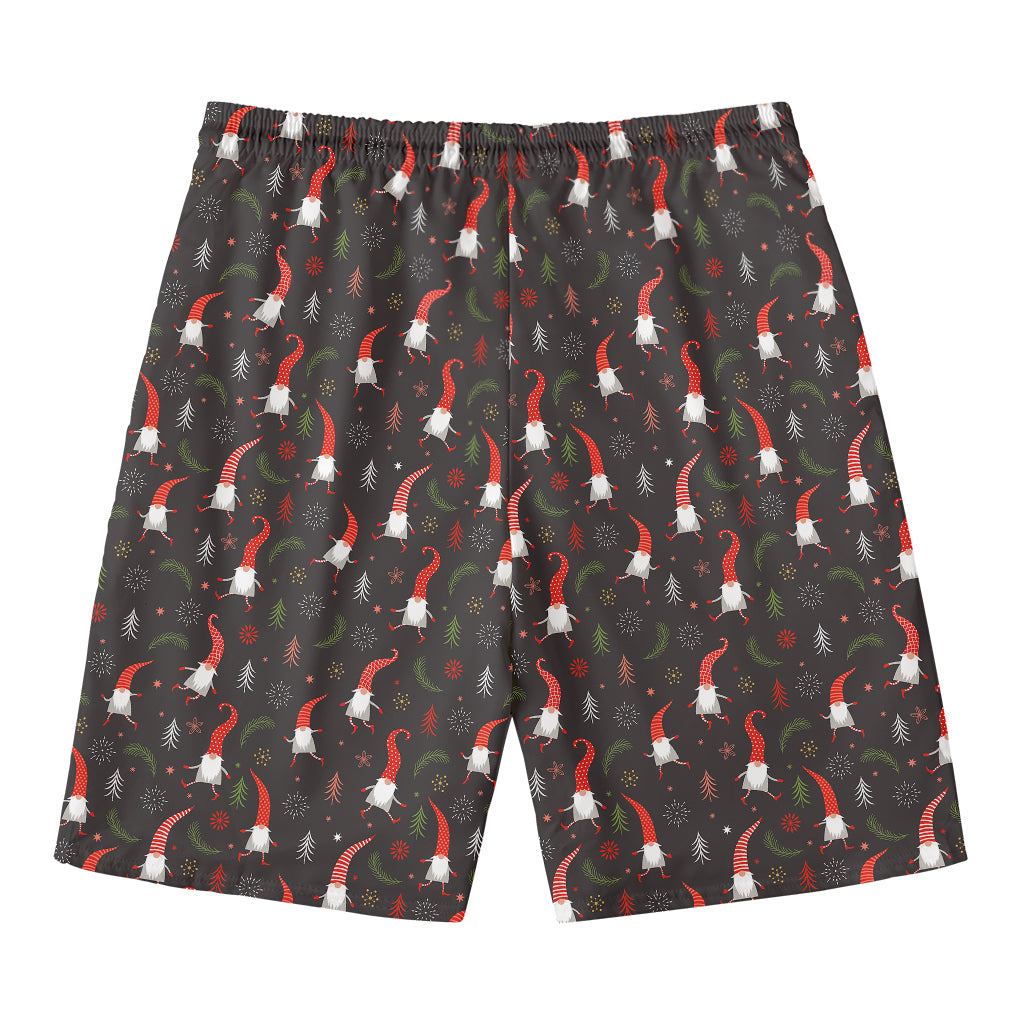 Christmas Gnomes Pattern Print Men's Swim Trunks