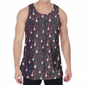 Christmas Gnomes Pattern Print Men's Velvet Tank Top