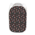 Christmas Gnomes Pattern Print Mesh Laundry Hamper