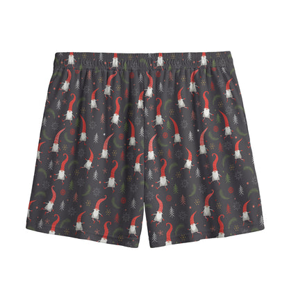 Christmas Gnomes Pattern Print Mesh Shorts